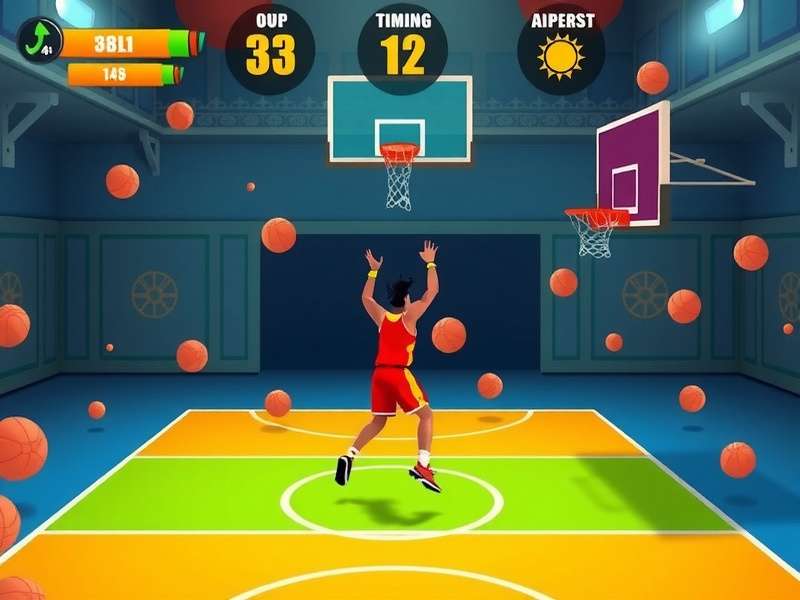 Incredible India Hoopsters gameplay screenshot showing basketball action with Indian cultural elements